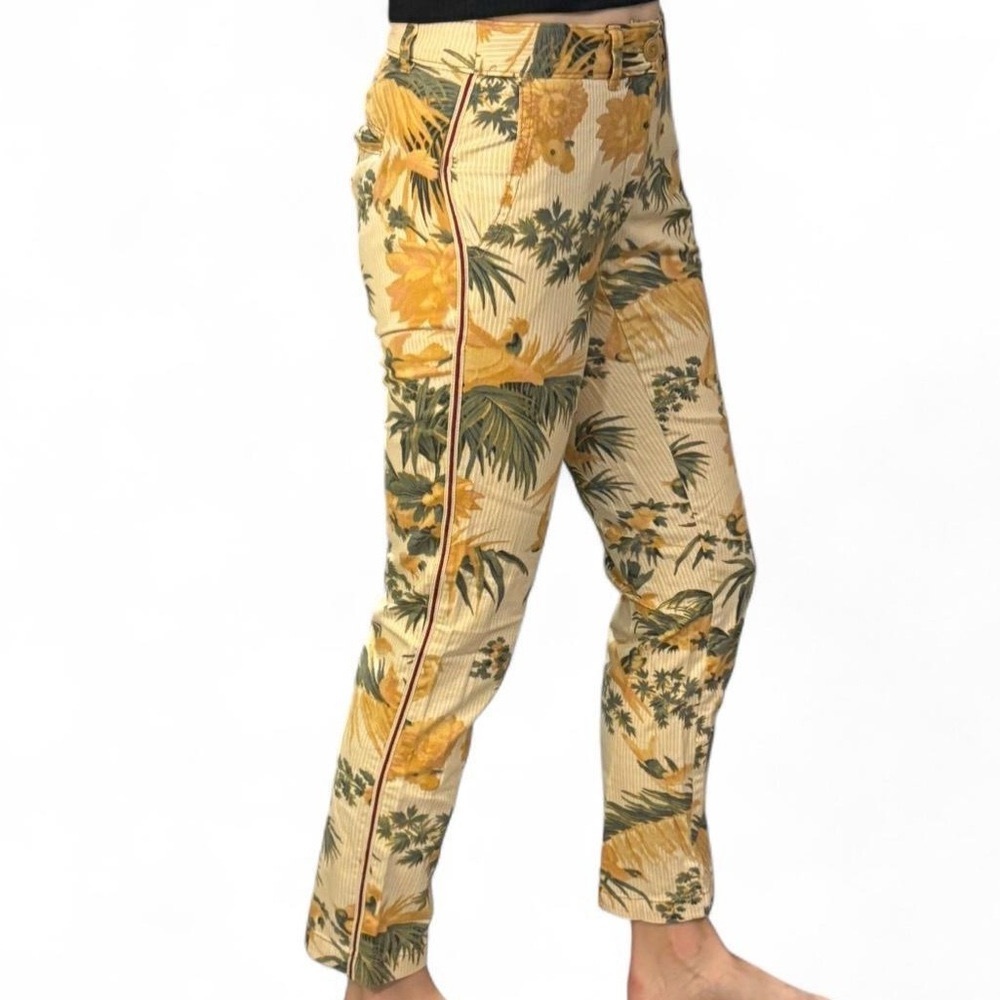 Anthropologie women's tropical floral chino 25P - Picture 5 of 7